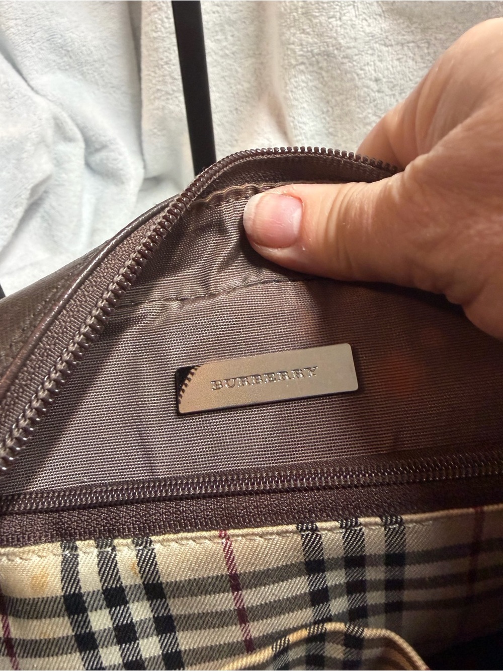 Burberry Structured Satchel Handbag - Picture 9 of 9